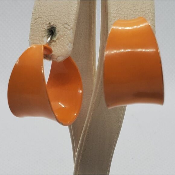 Orange Hoop Earrings  - Picture 1 of 4